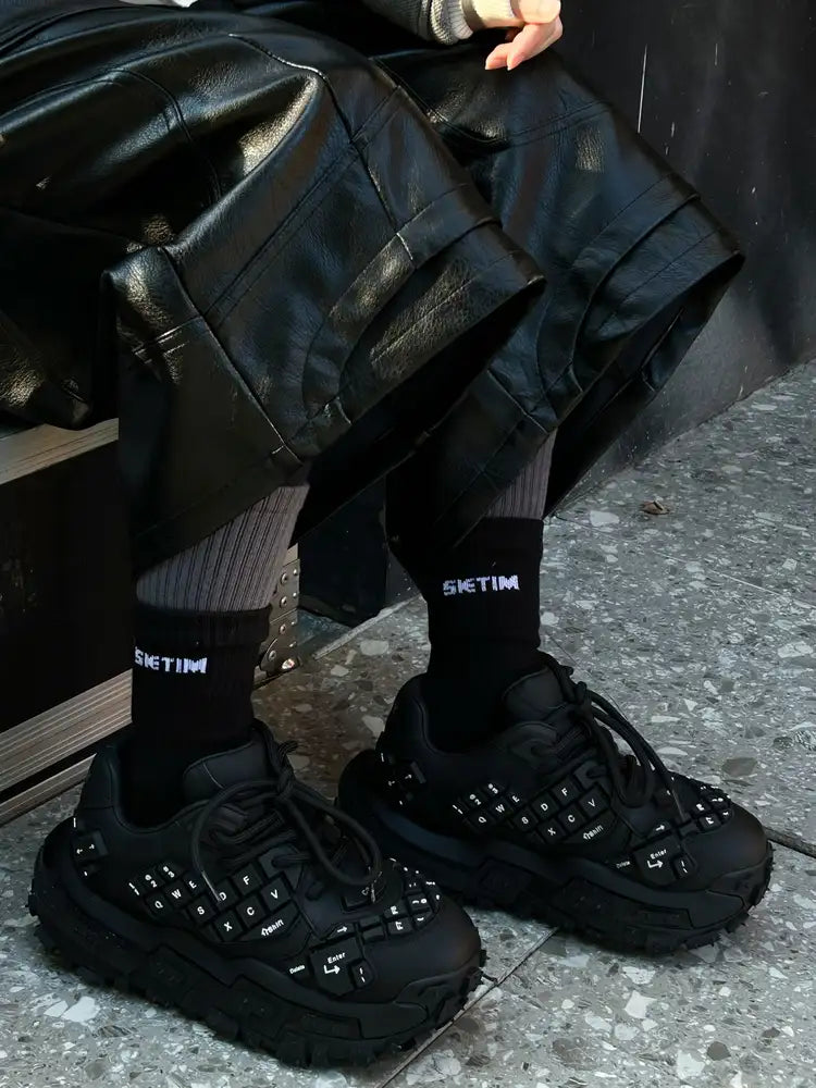 XMZY丨Chunky Keyboard Dad Sneakers -Black - PSYLOS 1, XMZY丨Chunky Keyboard Dad Sneakers -Black, Chunky Sneakers, XMZY•JAPAN, PSYLOS 1
